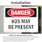 Signmission H2S May Be Present Danger Sign, Vinyl Decal, 10in W x 7in L, 2PK OS-2PACK-DS-D-710-L-1829 - alternate 4